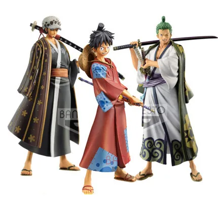 4 Styles Popular Products DXF One Piece Figure Luffy Zoro Trafalgar Law Anime PVC Figure for fans collection
