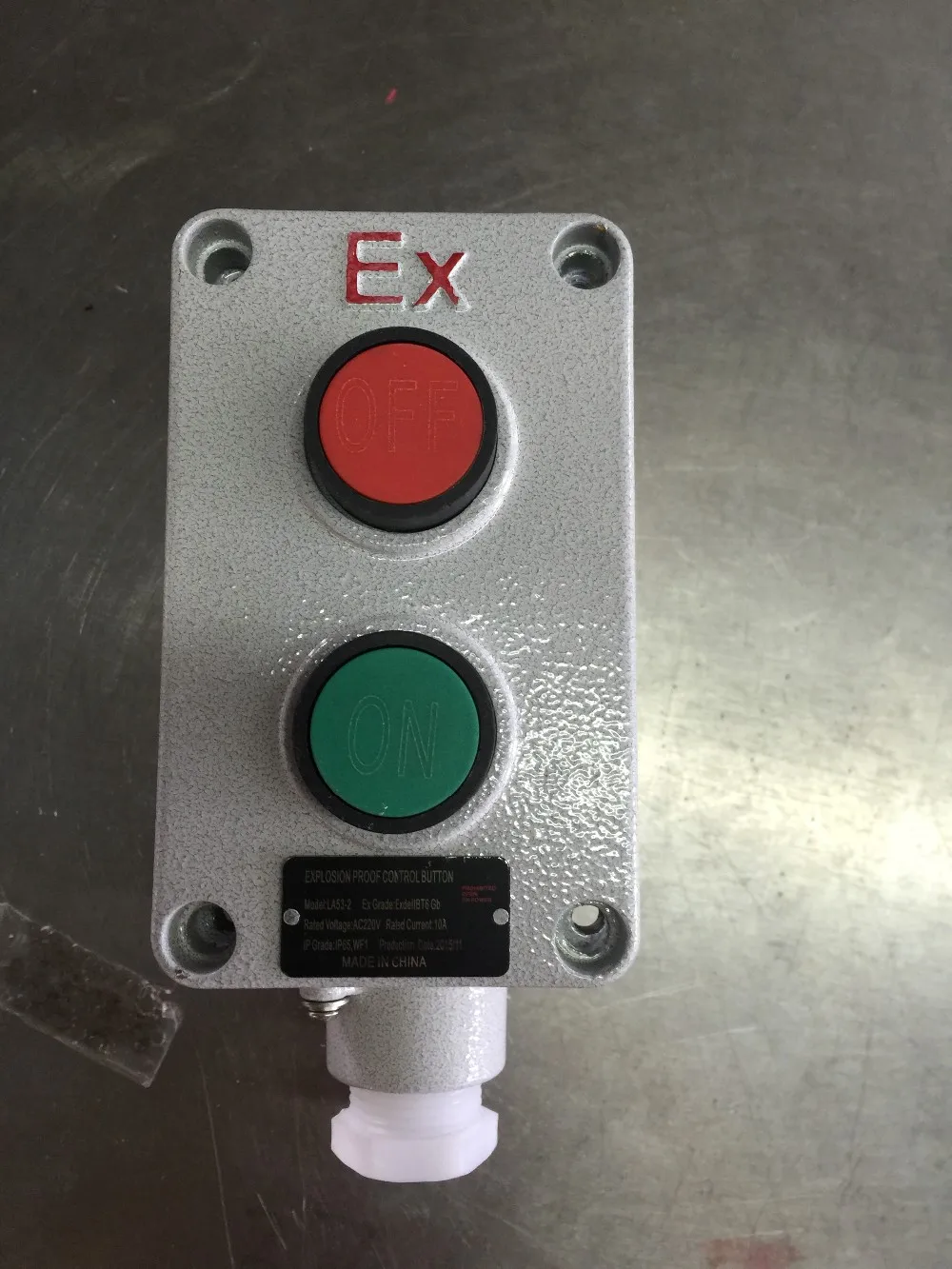 IIC Explosion proof hazardous area aluminum alloy control push button