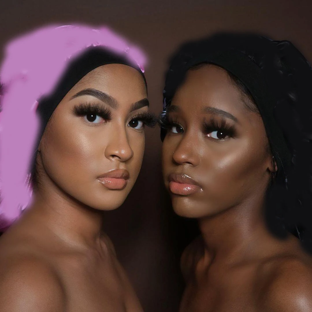 
14 colors Custom designer Popular Luxury Double Layer Sleeping cap womens satin silk bonnet 