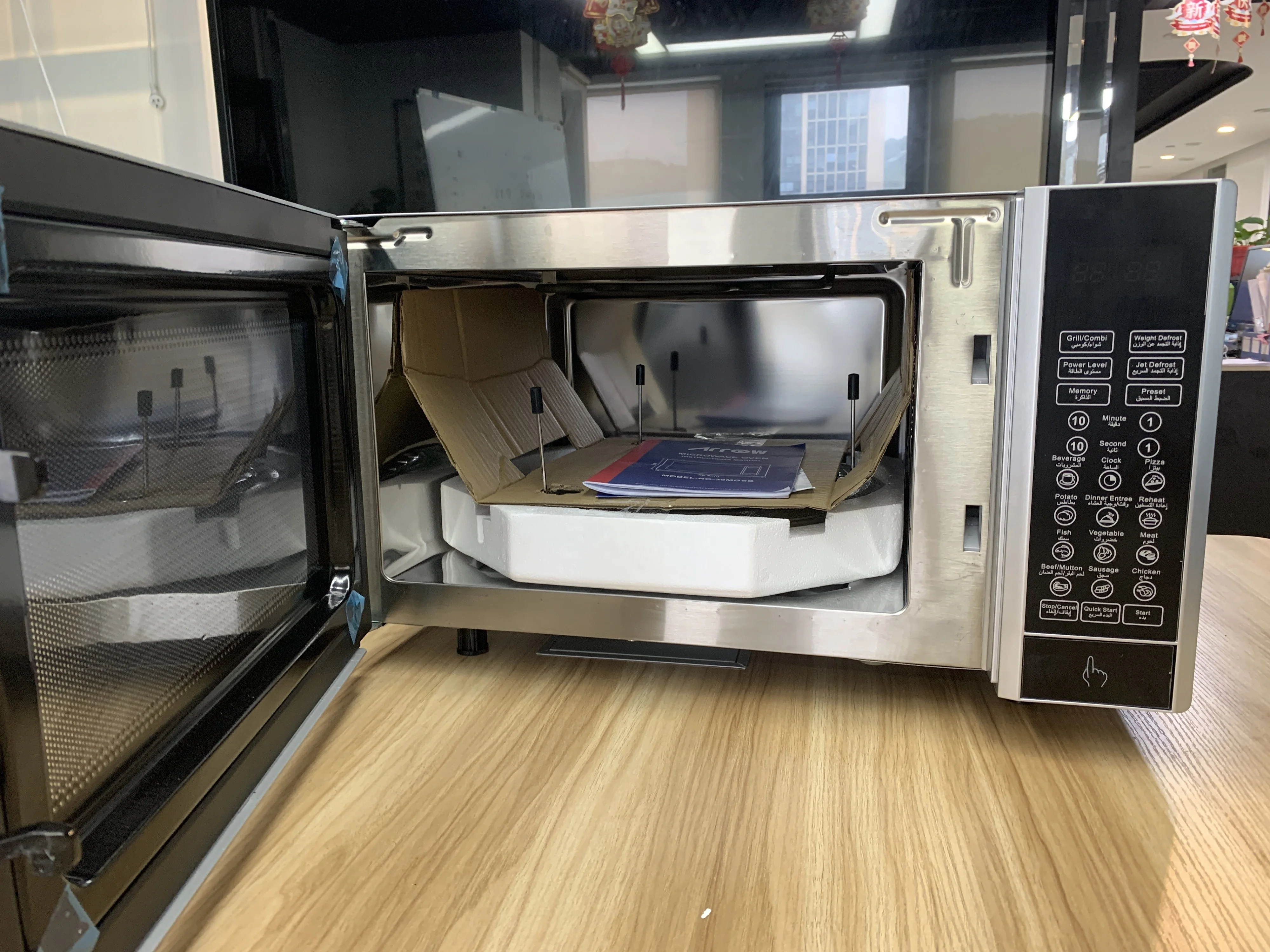 Oem 30L 900W цифровой стеклянный лоток Встроенная микроволновая печь с
