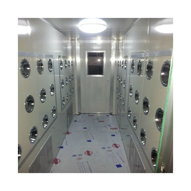  Low cost class 100 electrical interlock disinfection air shower for clean