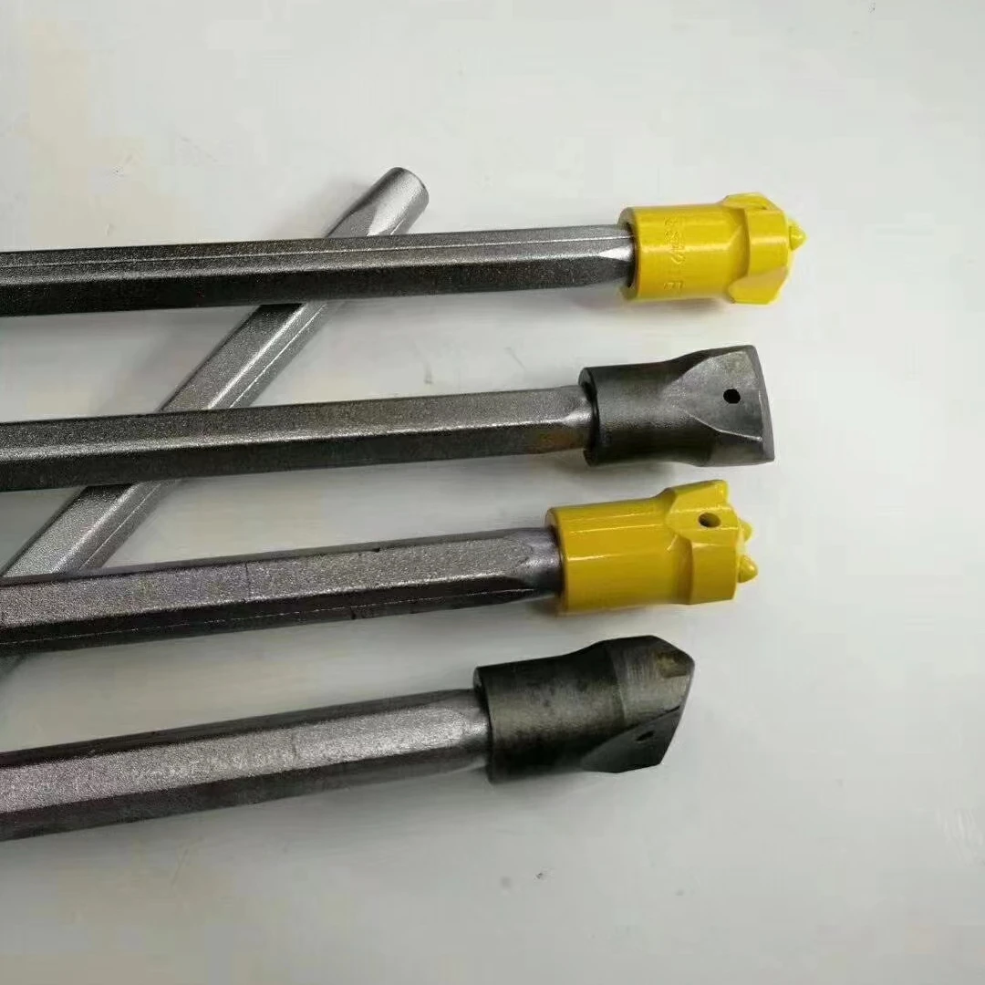 Professional carbide tipped round button 7 11 12 degree hardness tapered drill bit for wholesales