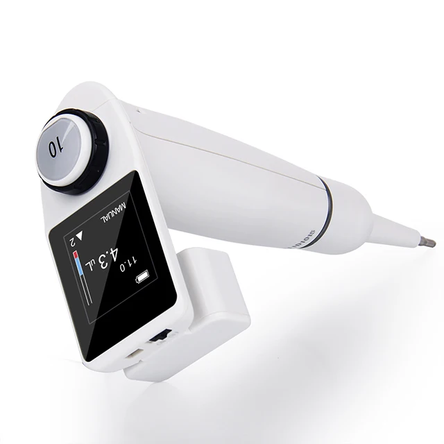 Micro pipette for liquid transferring and dispensing equipped with LCD screen