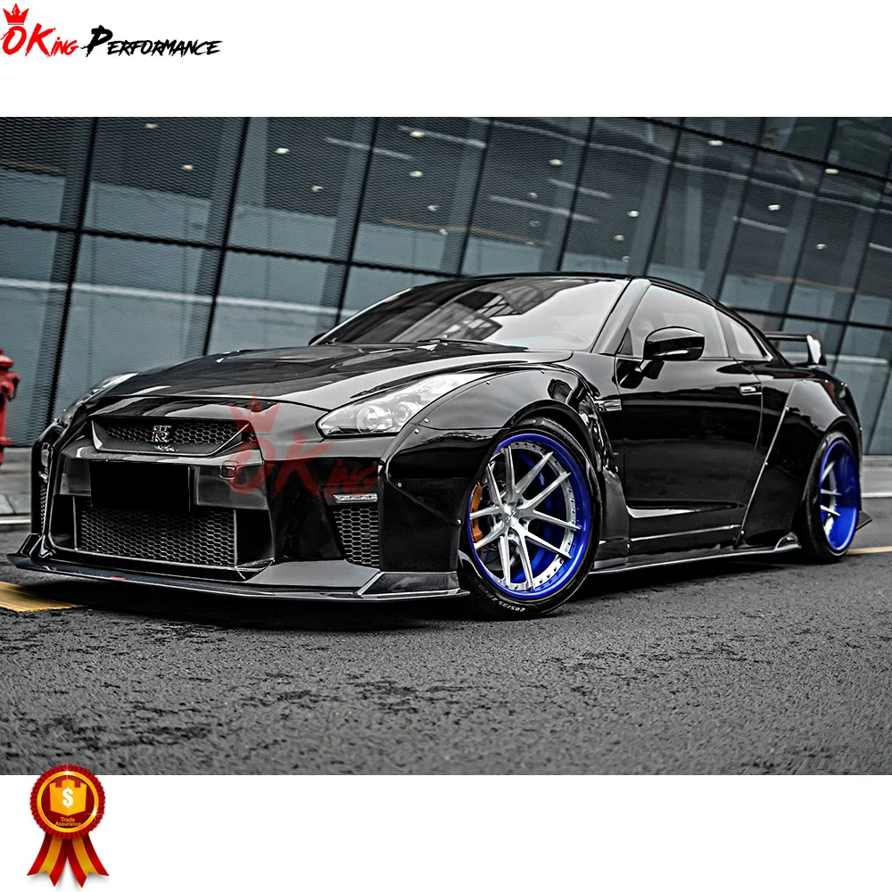 CMST Style Carbon Fiber Side Skirt For Nissan R35 GTR 2008-2016 Side Panels