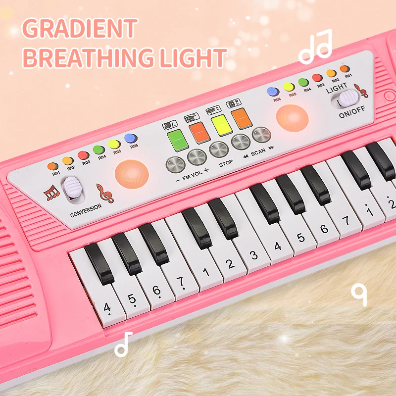 Hot Sale Children Educational Plastic Electronic Organ 24 Key Piano Musical Keyboard Instrument for kids