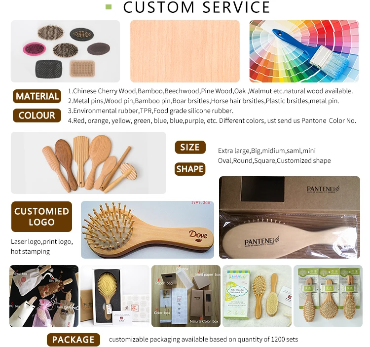 bamboo silicon pet grooming brush self cleaning for small animals pet hair brush for professional pet groomers provide OEM/ODM