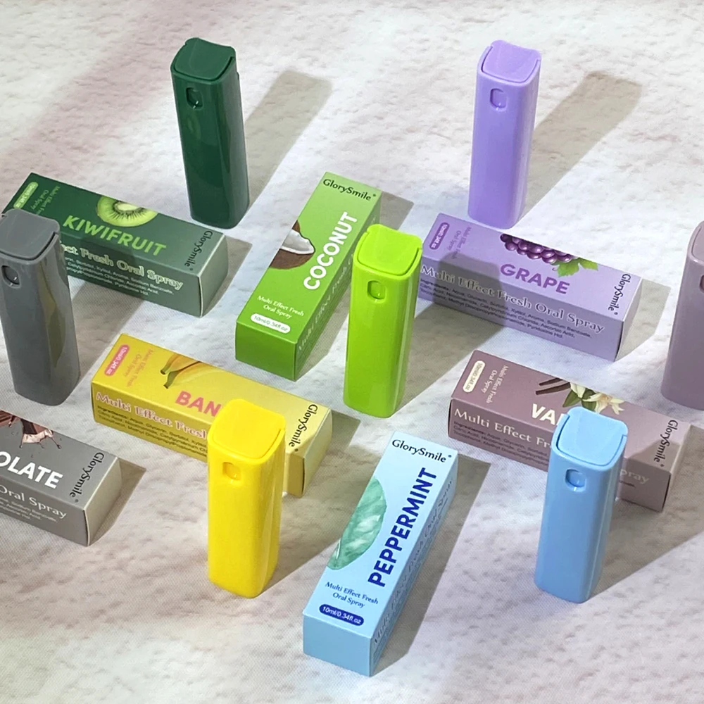 Custom Logo Coconut Flavor Oral Mist 10ml Fine Oral Mist Freah Breath Mouth Spray Fruit Flavor