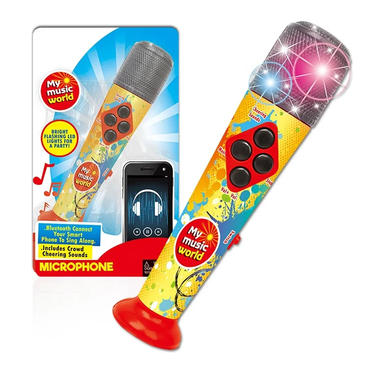 
Kids Multi-function Light Music Battery Operated Musical Instrument Plastic Toy Microphone 