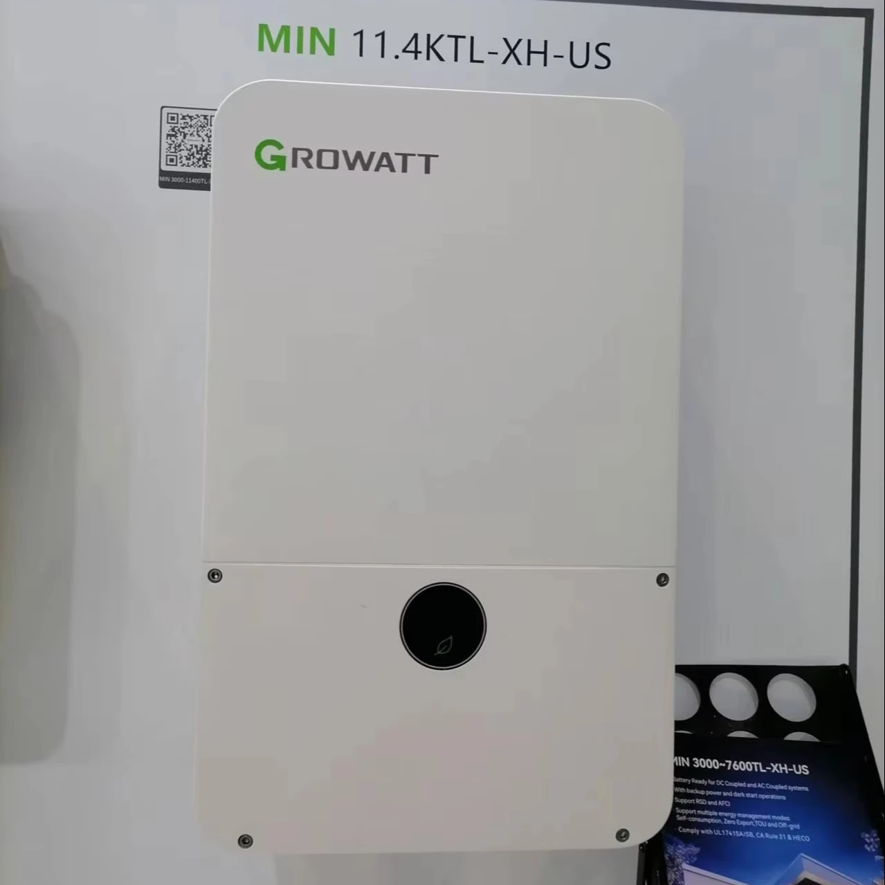 Growatt Grid-Tie Inverter 3.8Kw 5kW 6kW 7.6kW 8.2kW 9kW 10kW 11.4kW MIN 6000TL-XH-US On-Grid Solar Inverter Battery Storage