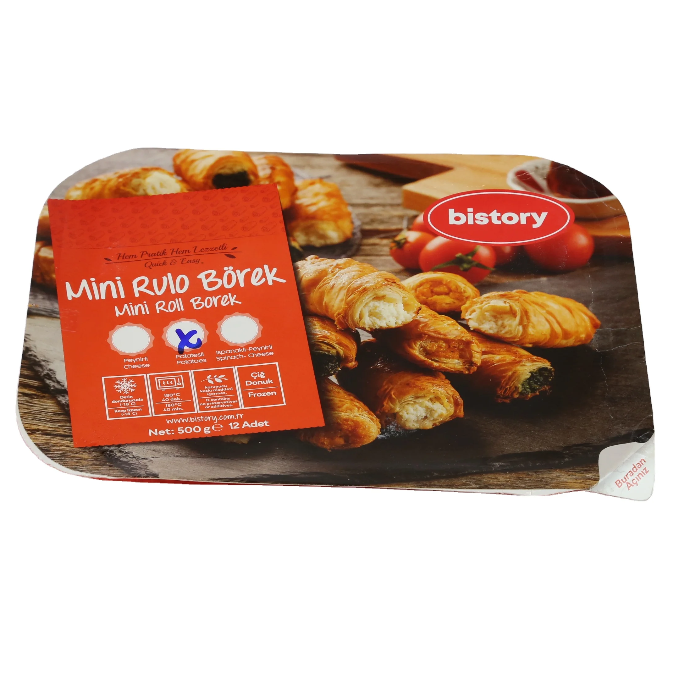 
Mini Pastry Rolls with Potato | Mini Rulo Borek Patatesli Termoform (500 G) 