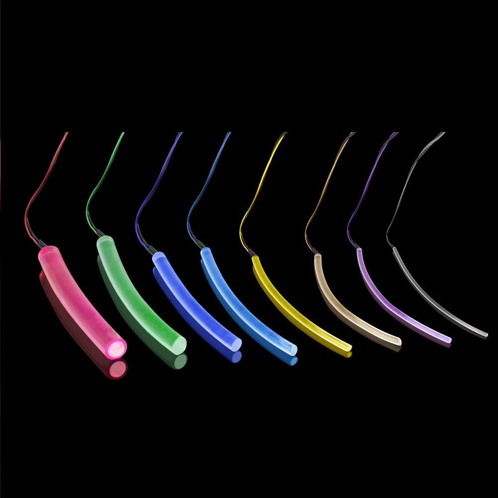 Misty white color 3.5mm side glow fusionadora de fibra optica lighting