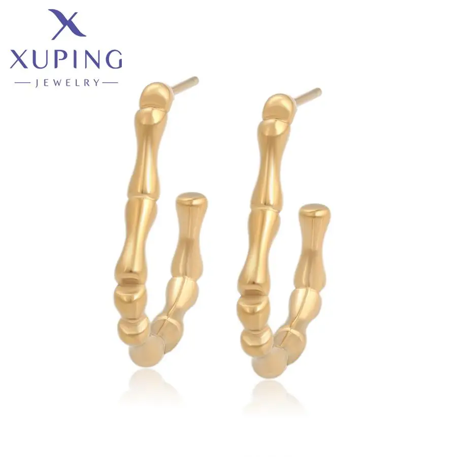 A00794362 XUPING женские ювелирные изделия Китай Оптовая Продажа Модные 14K позолоченные медные серьги из нержавеющей стали