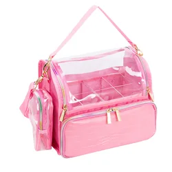 2023 New Pink Waterproof Cosmetic Holder Organizer Bag Cosmetic Brush Makeup Bag Beauty Case