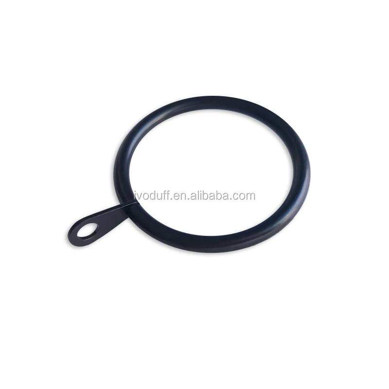 High Quality Black Metal Curtain Rings with Eyelets Curtain Hardware