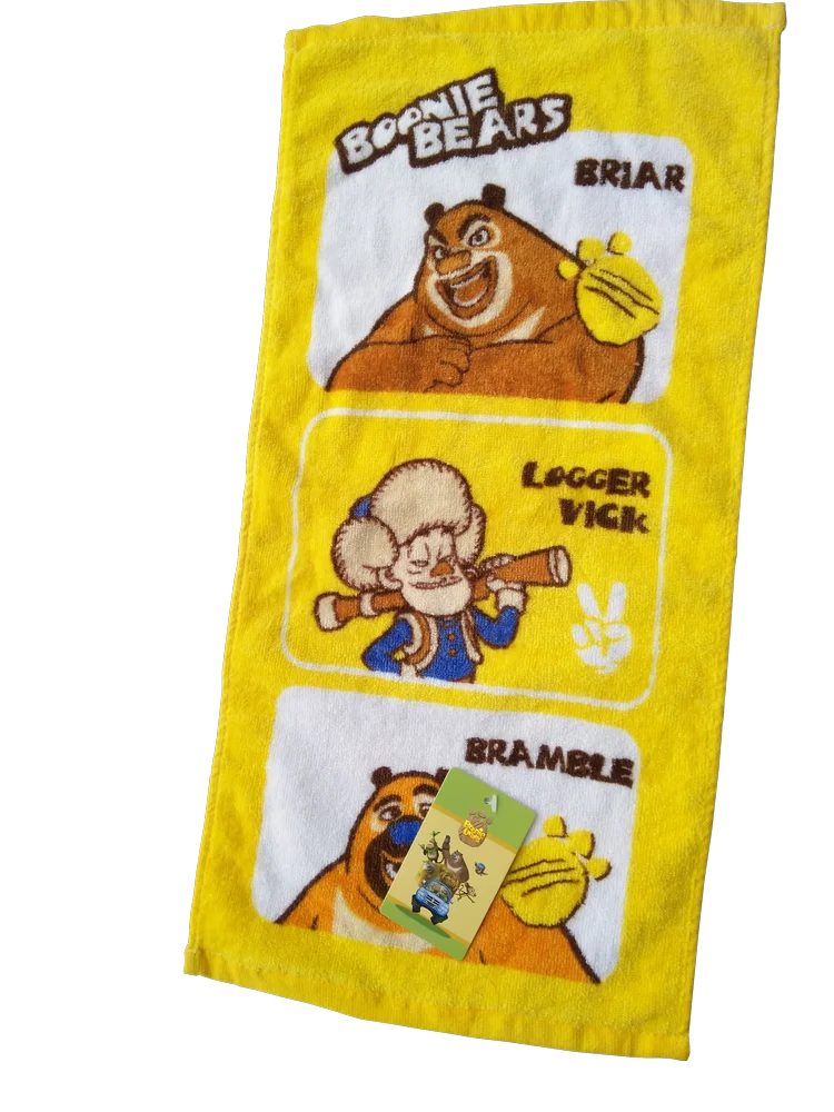 Boonie Bears 100% Cotton Velvet Children Face Towel