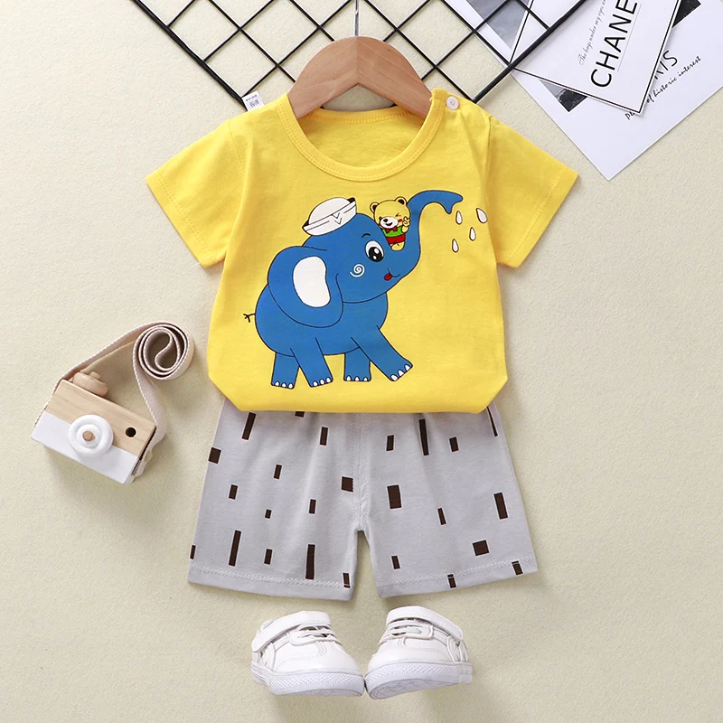 Wholesale Elegant Fashion Children Boutique Baby Clothing Sets Boys and Girls Clothes Sets Pure cotton