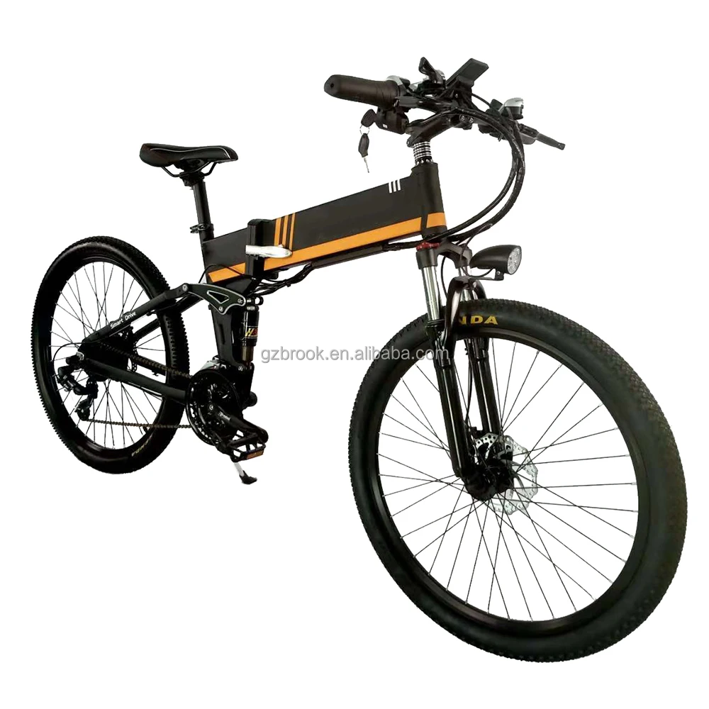 Алюминиевый сплав для взрослых мужчин mtb складной e bike 26 дюймов 21 скорость полная двойная подвеска Электрический горный велосипед