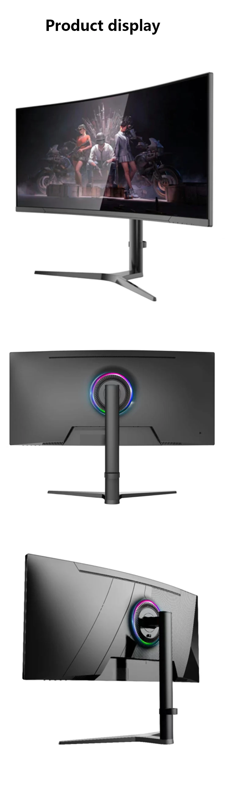 34inch Gaming Monitor with 4K 165HZ 1500R Curvature For Gaming and Office