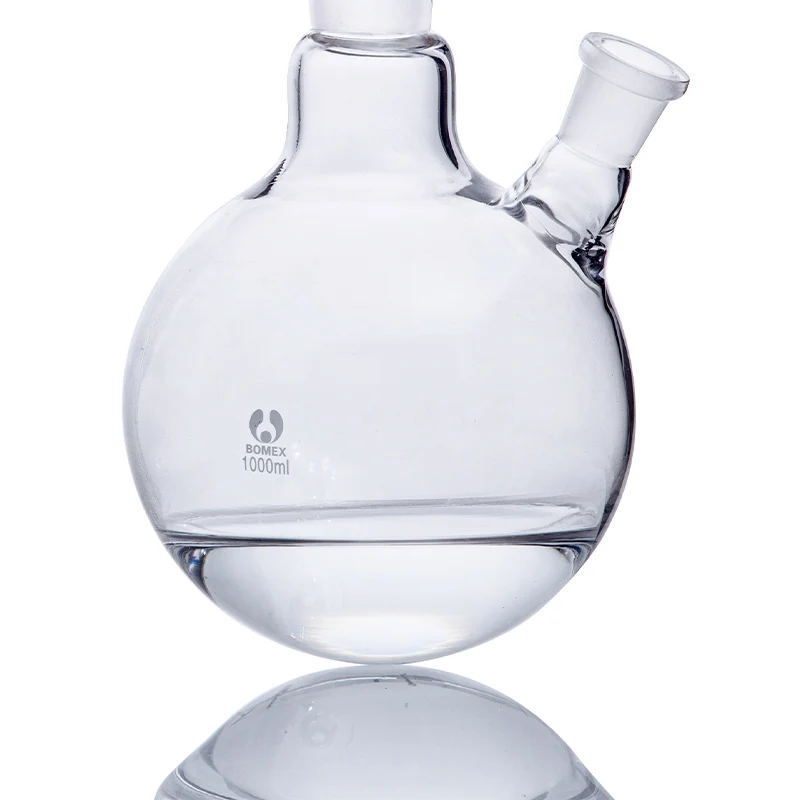 High Quality Chemistry Laboratory High Borosilicate glass 3.3 Two Necks Boiling Flask 100ml 250ml 500ml 1000ml 2000ml