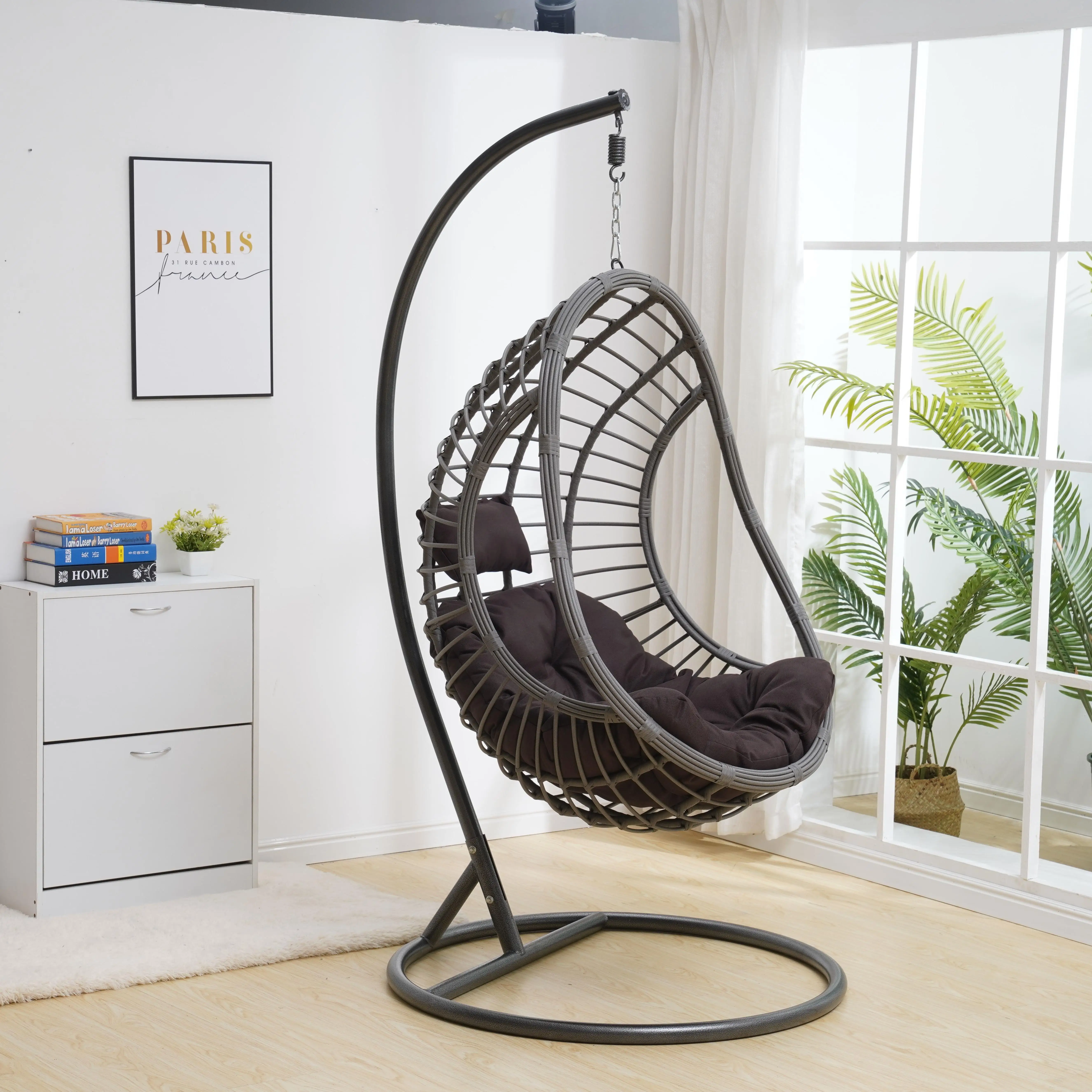 Most Selling Modern Antique Hanging Patio Baby Swing Chair Egg Hanging Chair For Bedroom