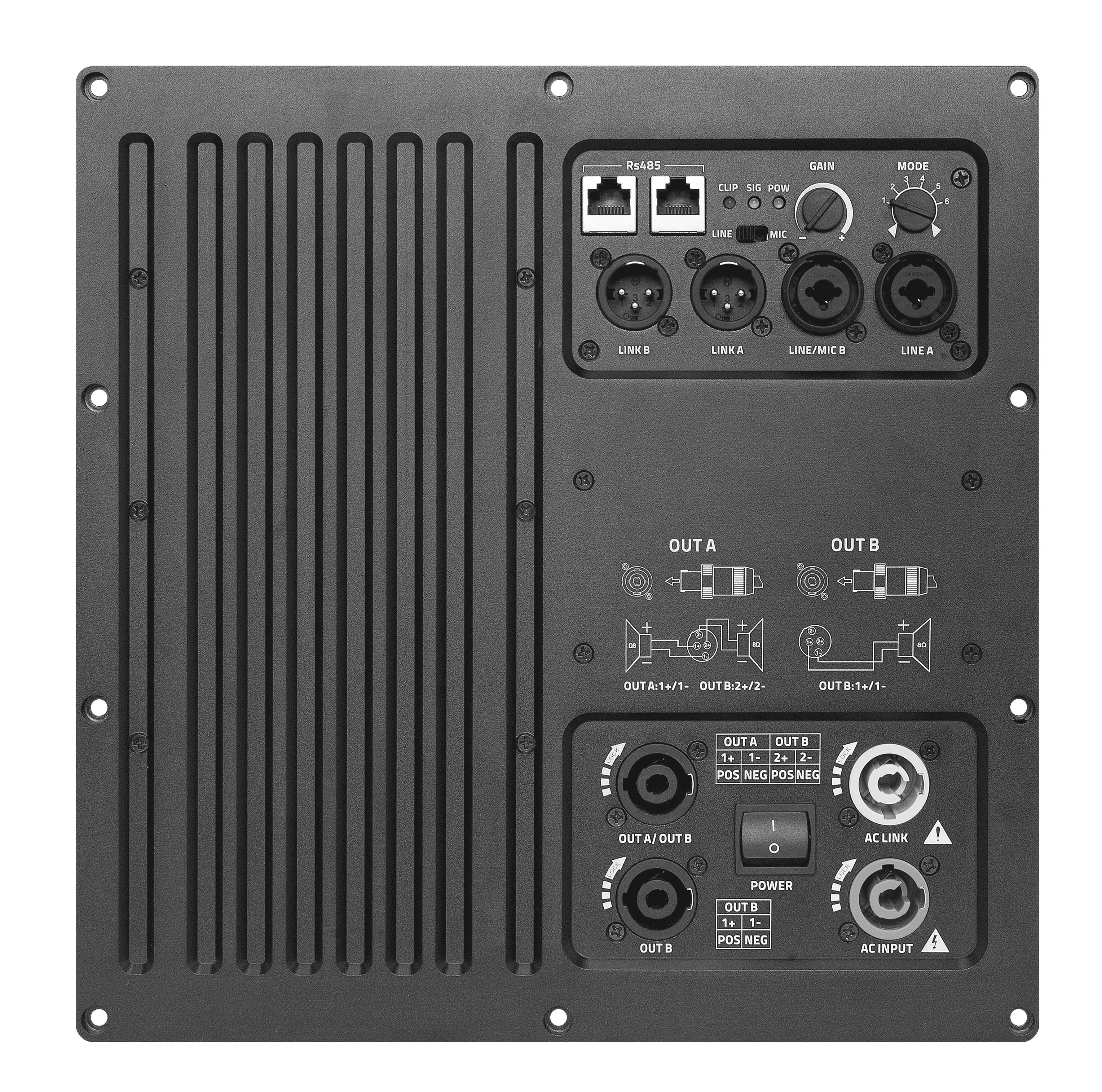Professional DSP Power amplifier 3channels 2*400 1200w amp module speaker system subwoofer amplifiers dsp audio processor 3 way