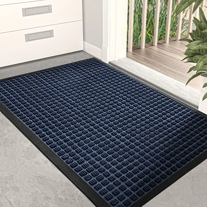 Wholesale China rug welcome home carpet Plain outdoor Rubber Polyester doormat entrance mat custom floor door mat