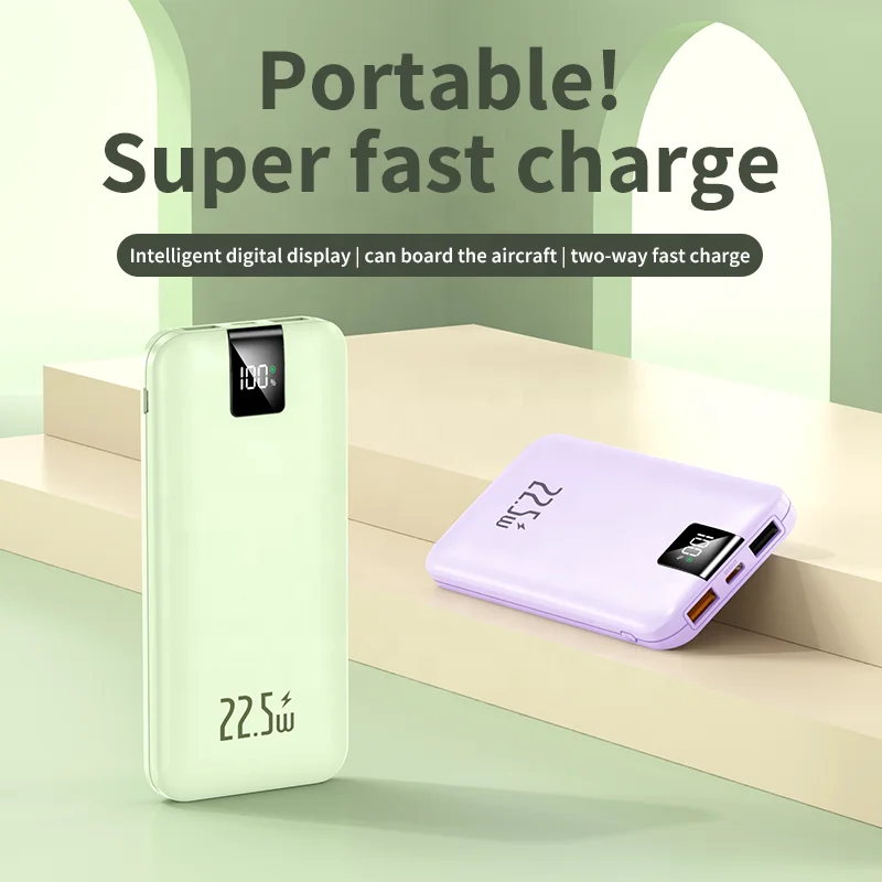OEM logo 22.5wPD fast charging power bank for iphone 10000mah portable power banks new product ideas 2024 electronics power bank