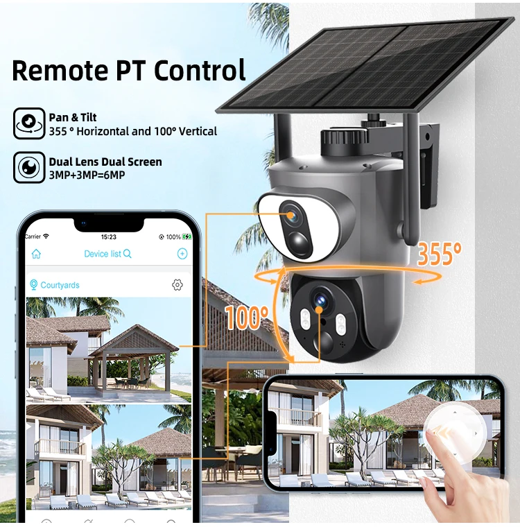 Ubox 6W 4G solar panel 4G CCTV camera Ubox two way audio camera with 4G SIM card night vision network camera