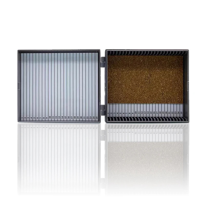 Factory direct sale plastic case 25 microscope slides storage box