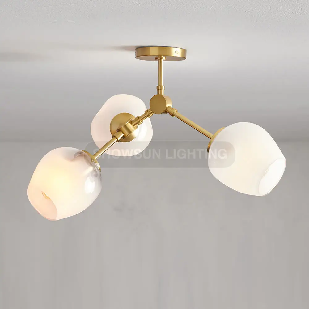 French retro living room chandelier creative magic bean restaurant lamp nordic bedroom pendant lamp