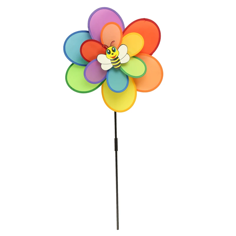 Детская ветряная мельница с двойной тканью, мельница для создания сцены, украшение сада, украшение насекомых