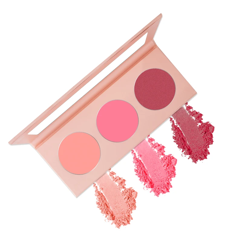 
makeup foundation Light And Fine Powder Vegan without Cruelty Blush Cosmetics 3 Colors Blush Palette 