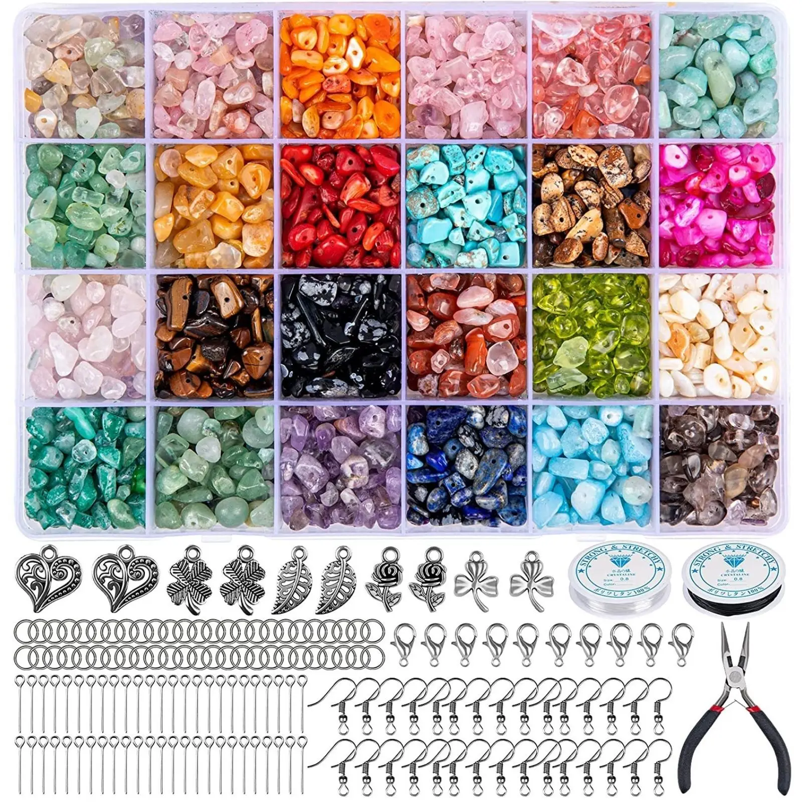 Customized Nature Stone Chips Bead  Irregular Crushed Stone Handmade Jewelry Making Kit Accessory Jewelry Supply