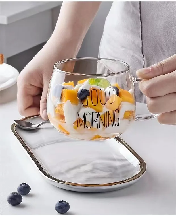 High boron silicon glass breakfast juice cup coffee cup