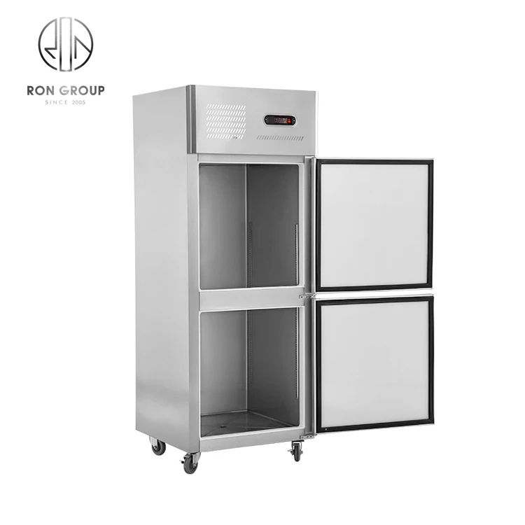 Commercial Kitchen Freezer 2 Doors Stainless Steel Vertical Refrigerated Refrigerated Beer Refrigerator Freezer
