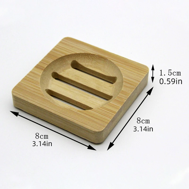 Tailai Eco Friendly Rustic Bar Soap Dish Bamboo Soap Dish Holder For Bathroom Shower Kitchen Bamboo Soap Dish Holder