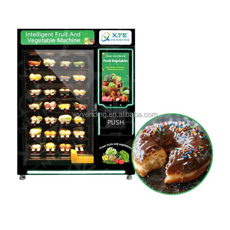 Коммерческий автоматический торговый автомат для свежих пончиков индивидуальные торговые автоматы еды