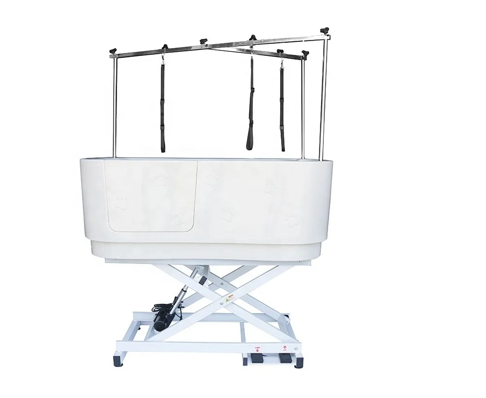 Elevated Plastic Dog Bathtub Spa Groom Bath Pet Tub For Large Pet