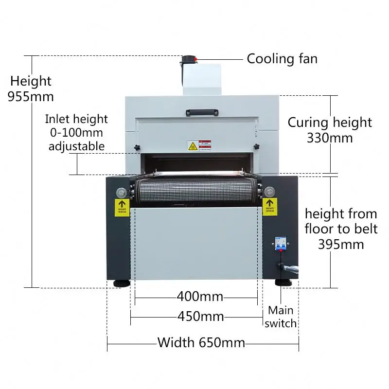 High Quality UV curing machine 3KW high power curing machine small UV glue machine