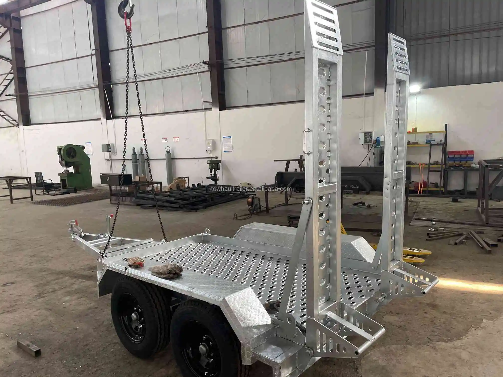3.5T Multi function fully welded hot dip  electric brake galvanized Mini plant trailer