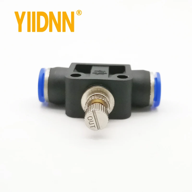 LSA  Pipeline Regulating Throttle Valve PA SA 4/6/8/10/12mm Cylinder Air Tube Source Pneumatic Push In Fittings