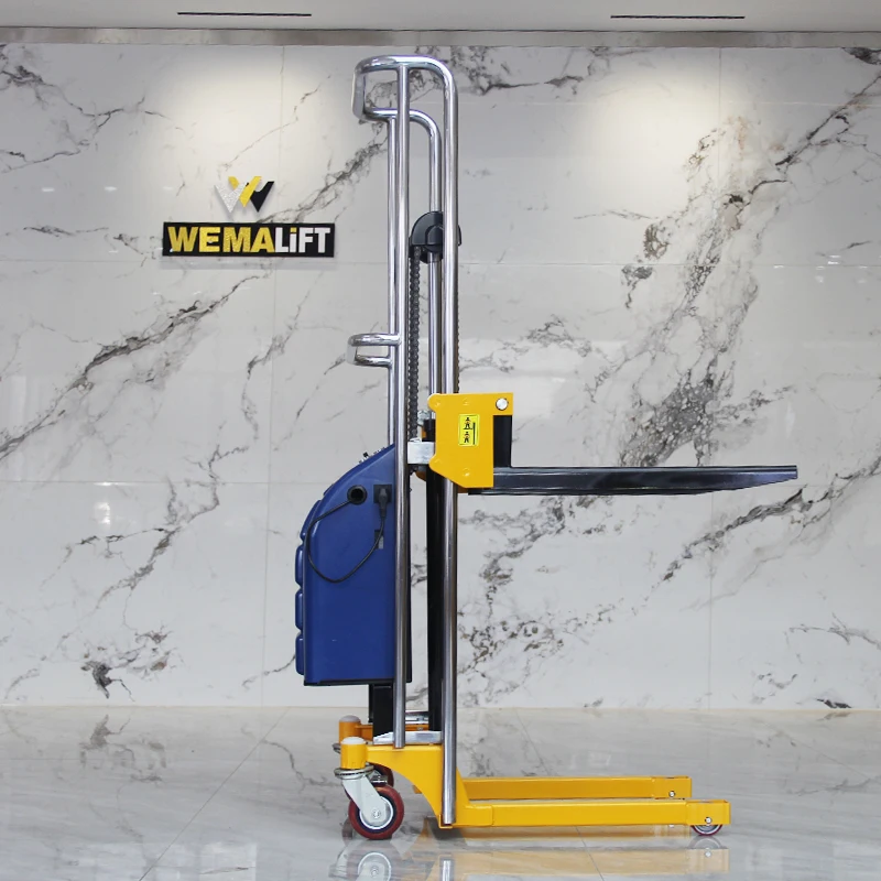 BDDJS manual stacker 400kg hand manual pallet operated stacker hydraulic lift