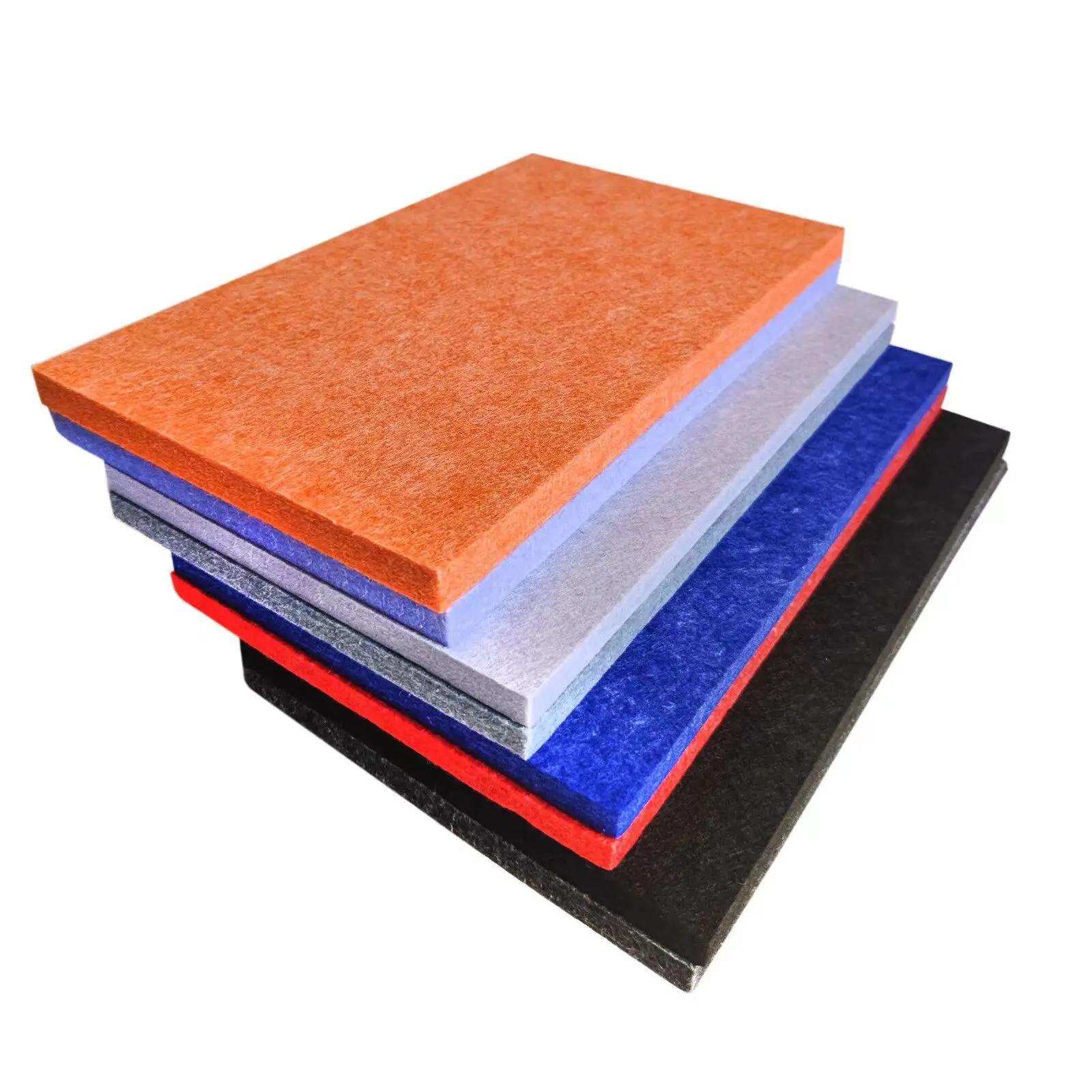 Wholesale fashion style felt material 9mm thick soundproof board hexagon polyester fiber
