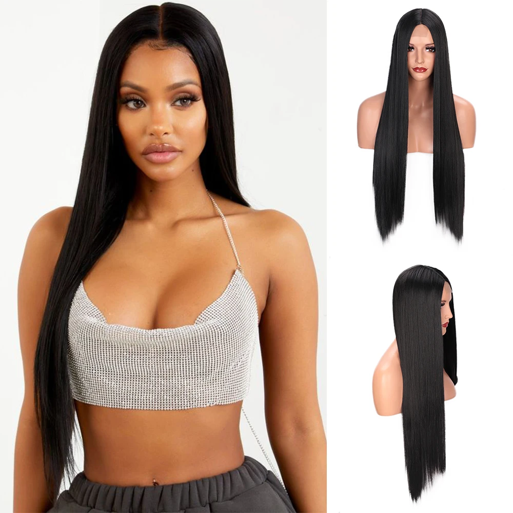 Aisi Blond Ombre Brown Black Hot Sale Cheap Hand Tied For Women Blend Wig High Quality Swiss Lace Front Synthetic Hair Wigs