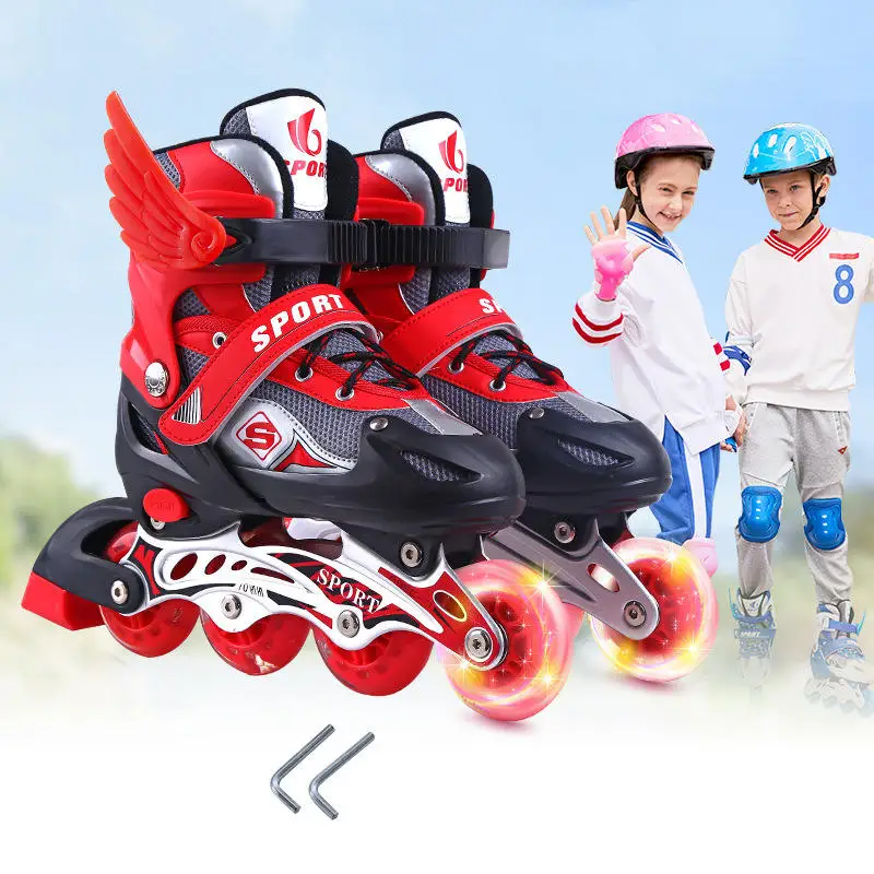Hot Sell Roller Skate Durable Adjustable 4 Wheels Skating Skates Shoes For Kids Boys Girls