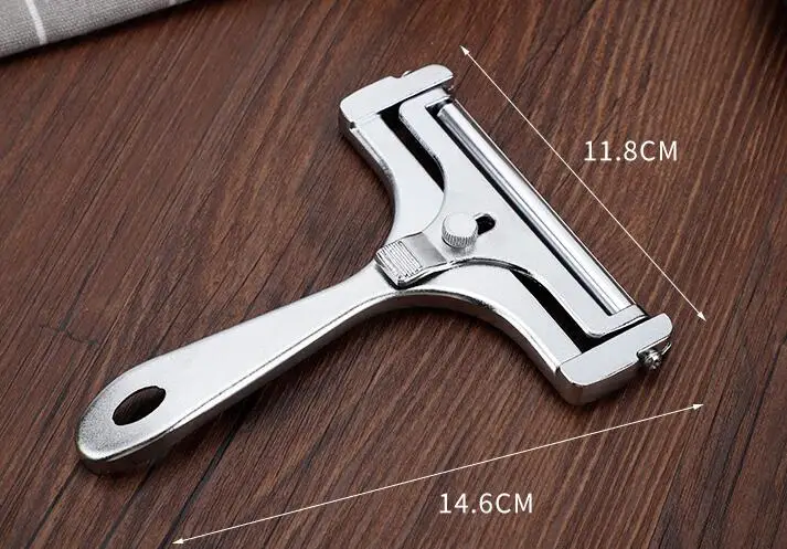 Stainless Steel Wire Cheese Slicer, Adjustable Thickness Cheese Cutter for Soft, Semi-Hard Cheeses Kitchen Cooking Tool