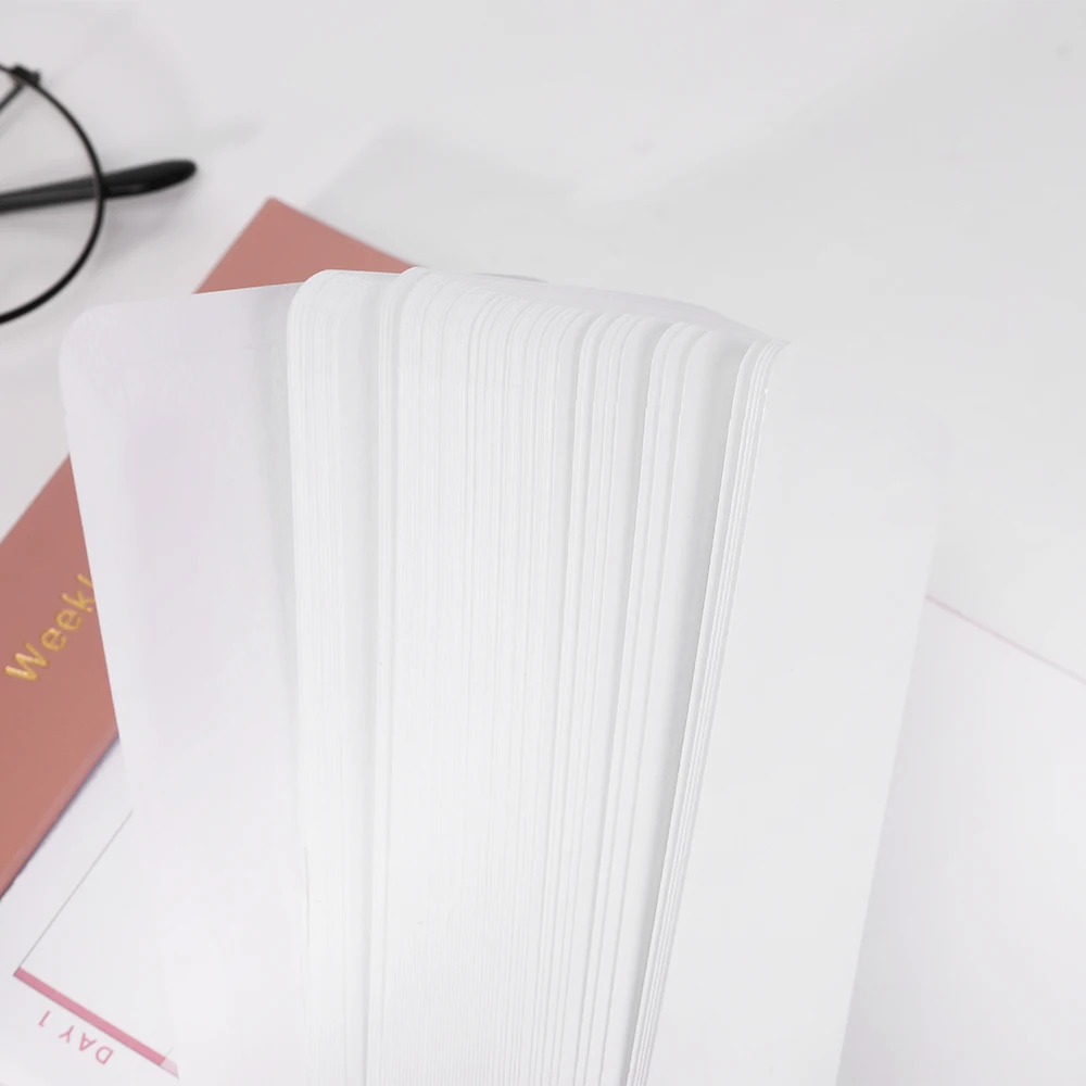 Free Sample Morandi PU Leather 100gsm Paper B5 Size Color Custom Printed Notepad Tear Off To Do