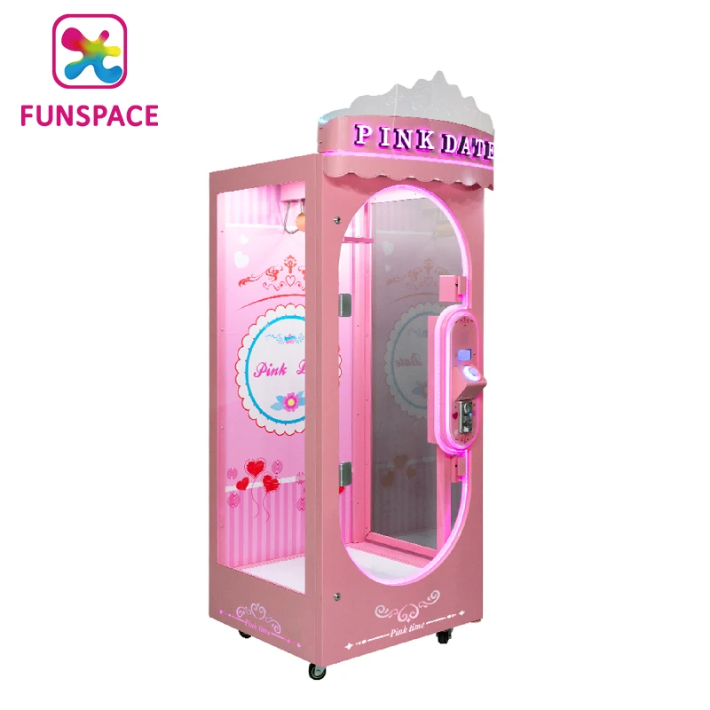 Funspace Indoor Pink Date Doll Crane Claw Scissors Vending Coin Operated Skill Arcade Game Cut Prize Machine