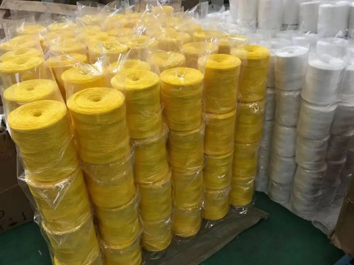 2.5g/m 5kg packing add UV protect pp split film baler twine string tie tomato pp plastic twine agriculture