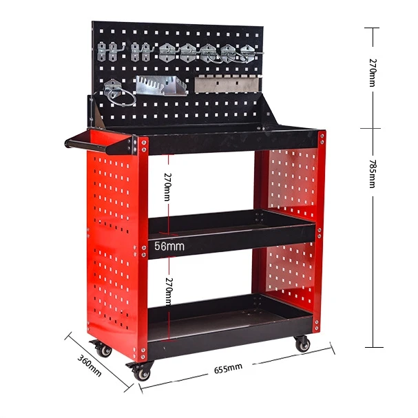 Manufacture Price Instrument Tray Trolley Cart Tool Chest Heavy Duty Cart Mechanic Workshop Tool Cart